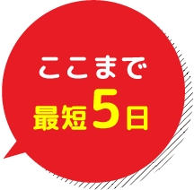 ここまで最短5日